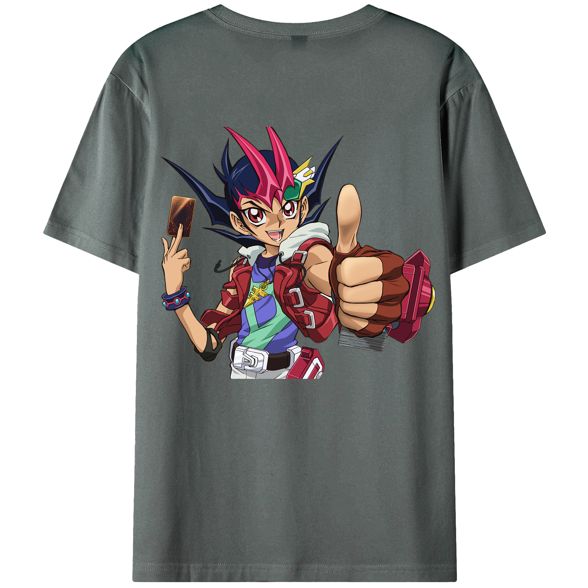 （画像用） 遊☆戯☆王 Yu-Gi-Oh! 綿100％ メンズ半袖Tシャツ（バックプリント） 通気性
